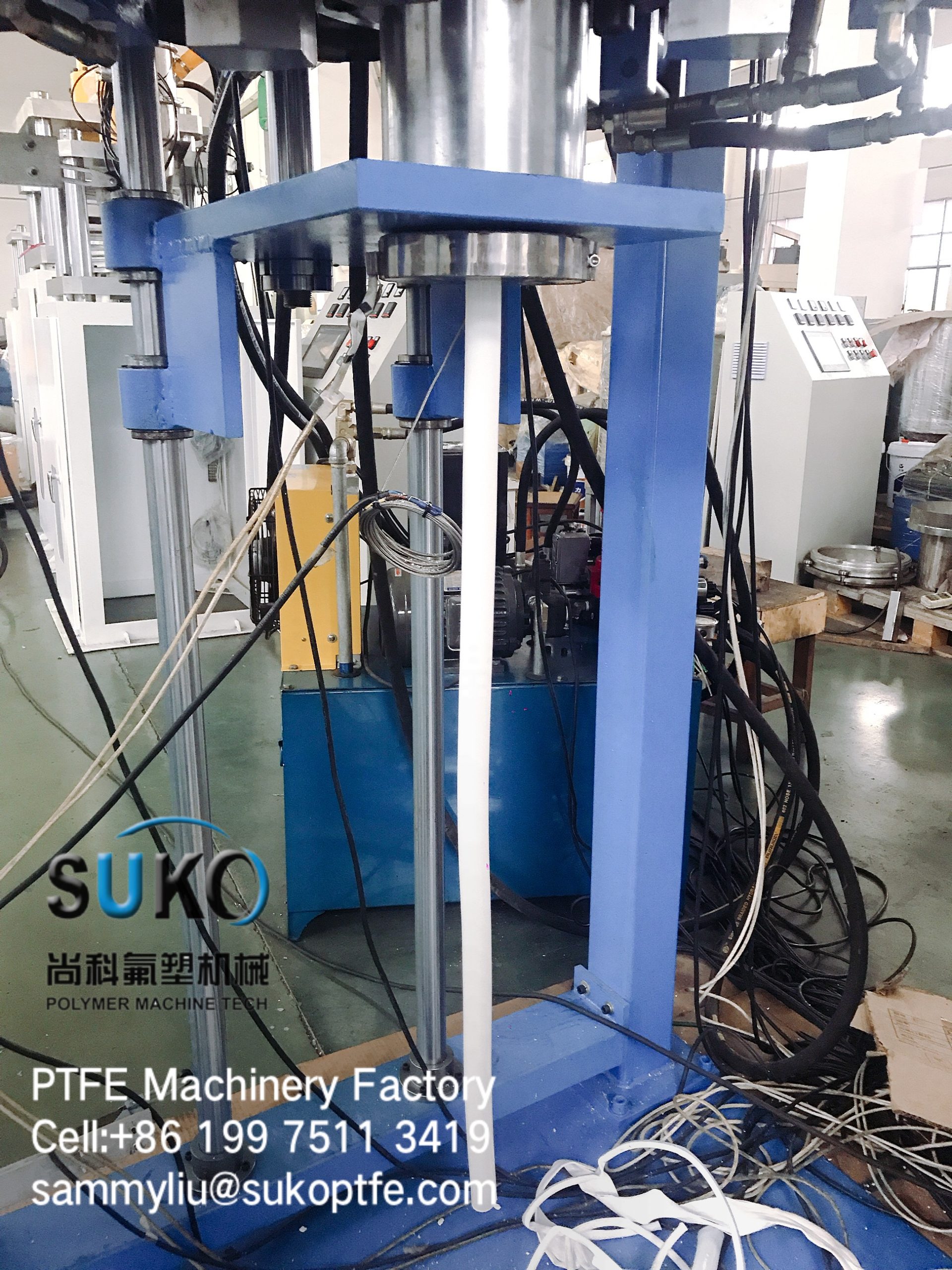 PTFE Equipment Paste Extruder Machine for PTFE hose line top