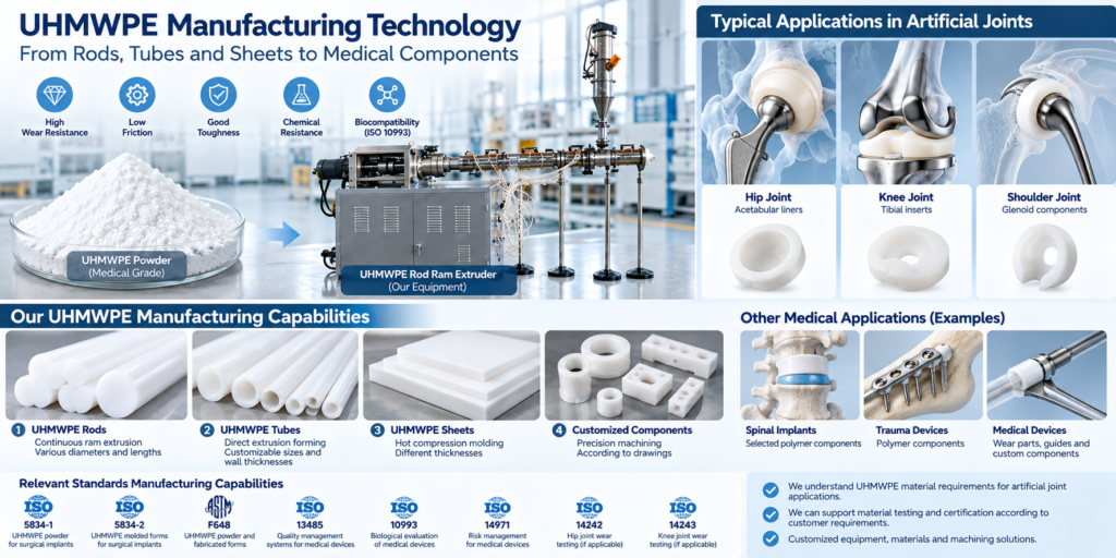 UHMWPE Manufacturing Technology: From Polymer Processing to Artificial Joint Components